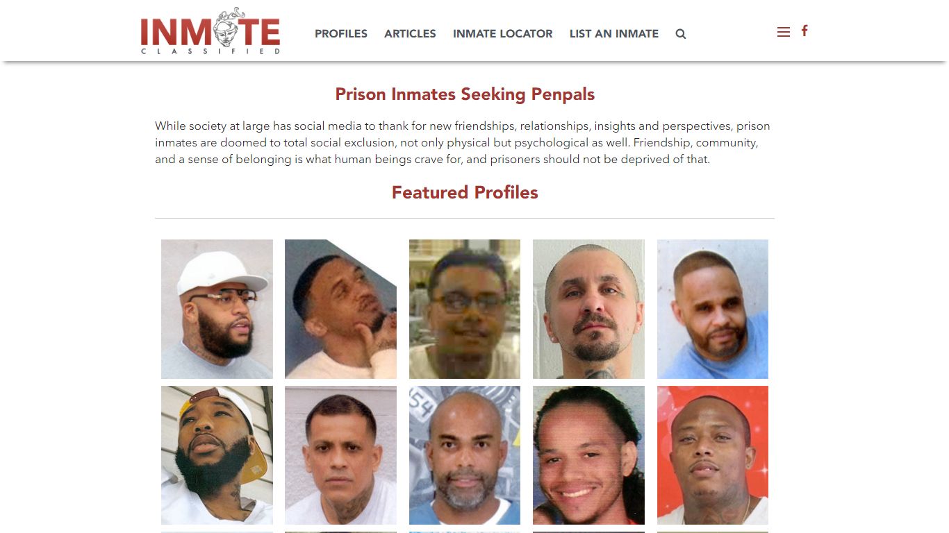 Prison Inmates Seeking Penpals | INMATE Classified Penpals in Prison