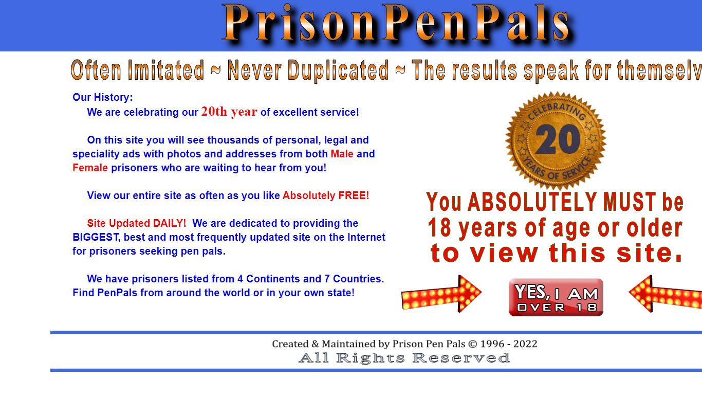 PrisonPenPals ~ Write a Prisoner Today!
